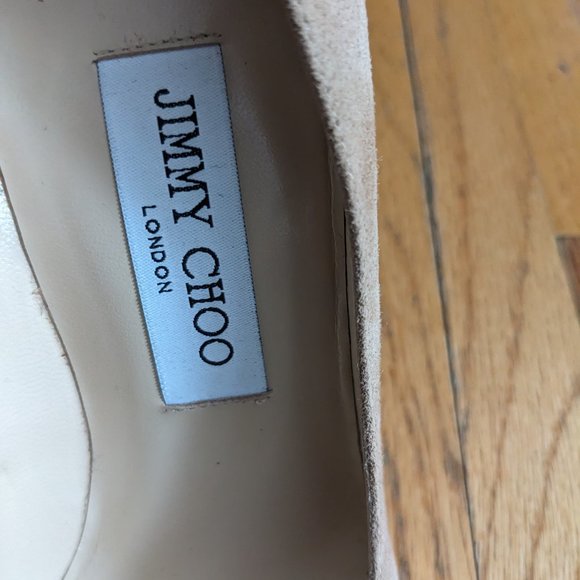 Jimmy Choo nude Bridget suede stilettos - Picture 9 of 9